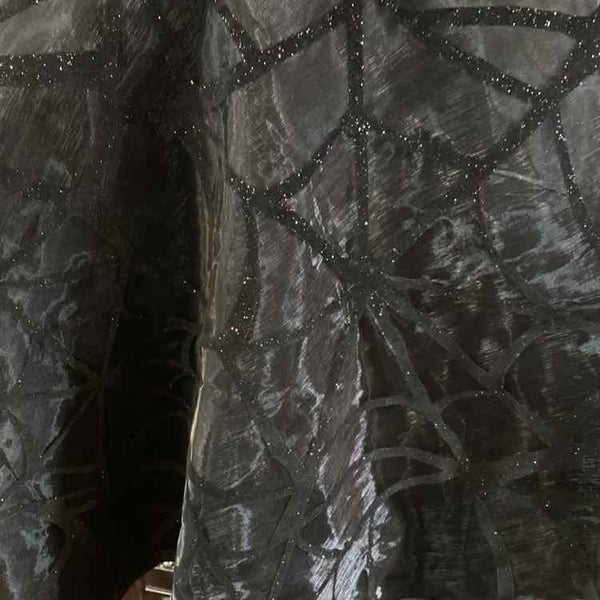 Round Sparkle Spiderweb Tablecloth