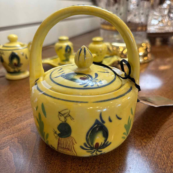 Yellow Ceramic Basket