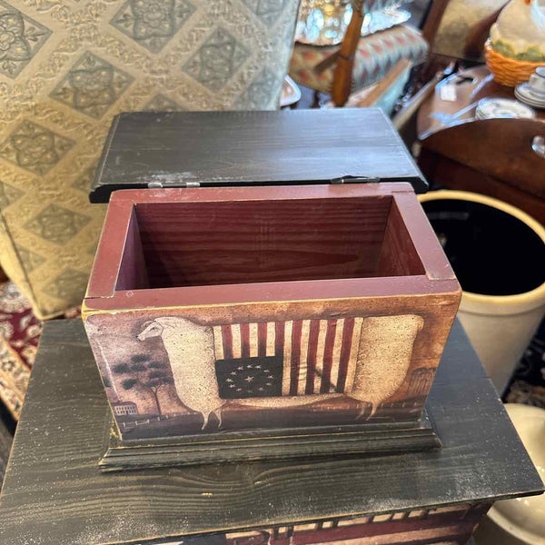 Set Of Three Americana  Boxes