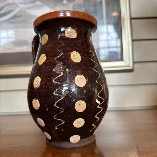 Brownware Jug with Dots