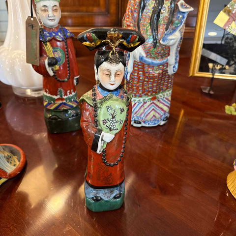 Female Asian With Beads Figurine