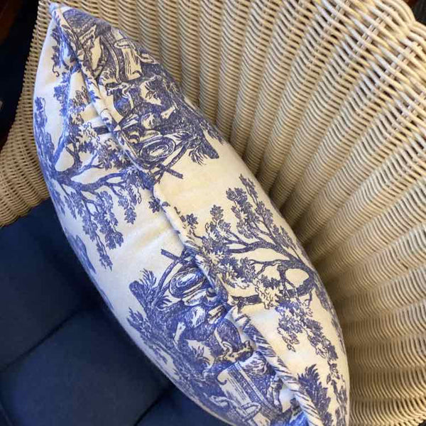 Blue/White Toile Pillow
