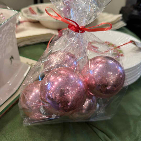 Bag of Vintage Pink Ornaments