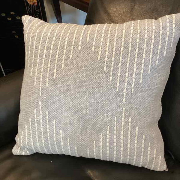 Light Blue with White Stitching Pillow