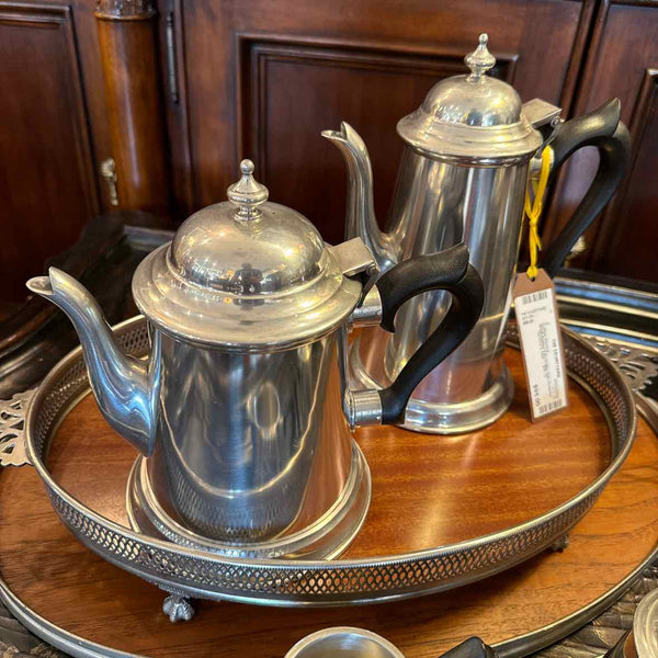 Stieff Pewter 4 Pc Coffe, Tea, Creamer & Sugar Set