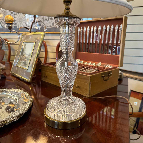 Waterford Crystal And Brass Lamp