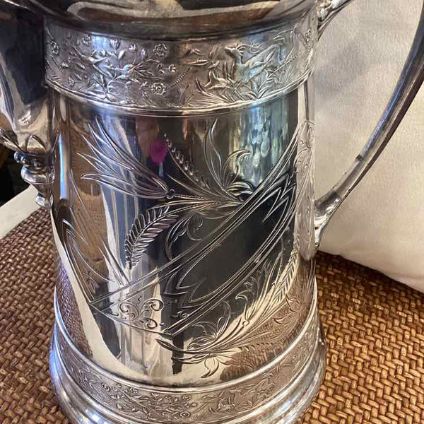 19th C. Quadruple Plate Insulated Pitcher