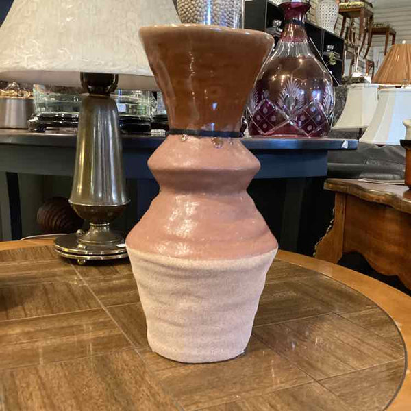 Rustic Ceramic Burnt  Sienna Vase