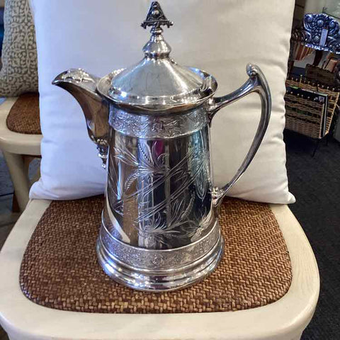 19th C. Quadruple Plate Insulated Pitcher