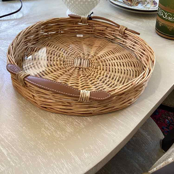 Round Wicker Tray