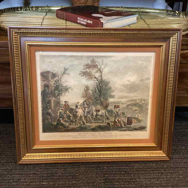 Gold Framed "Rendezvous- De Chasse" Print