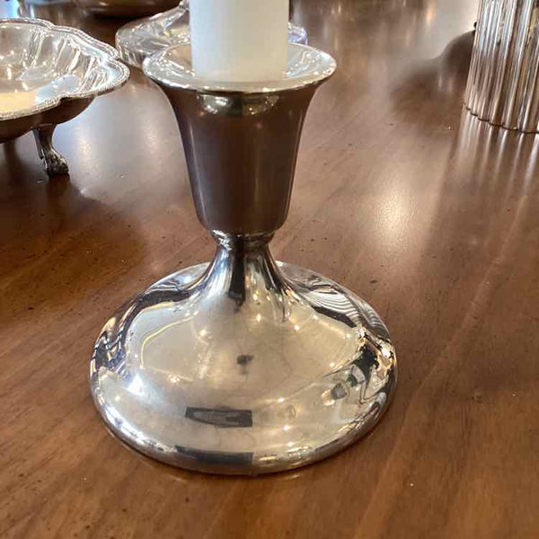 Pair Of Silverplate Candleholders/Wm. Rogers