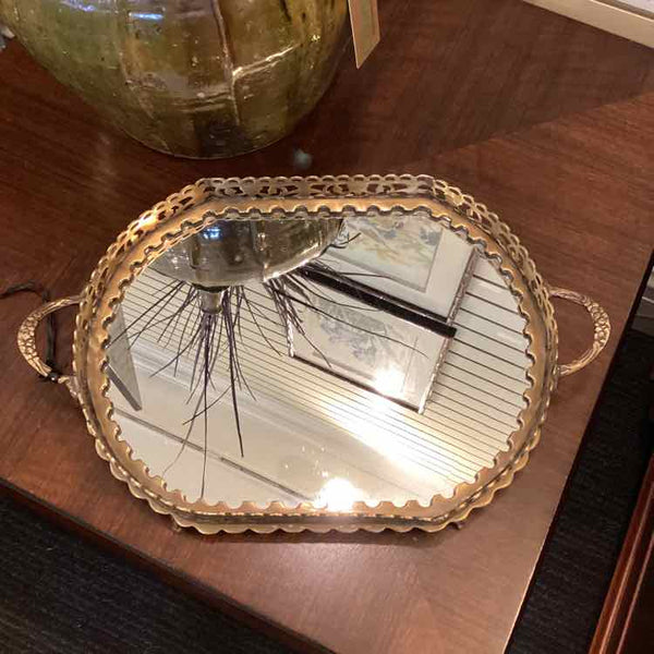 Brass And Mirror Tray