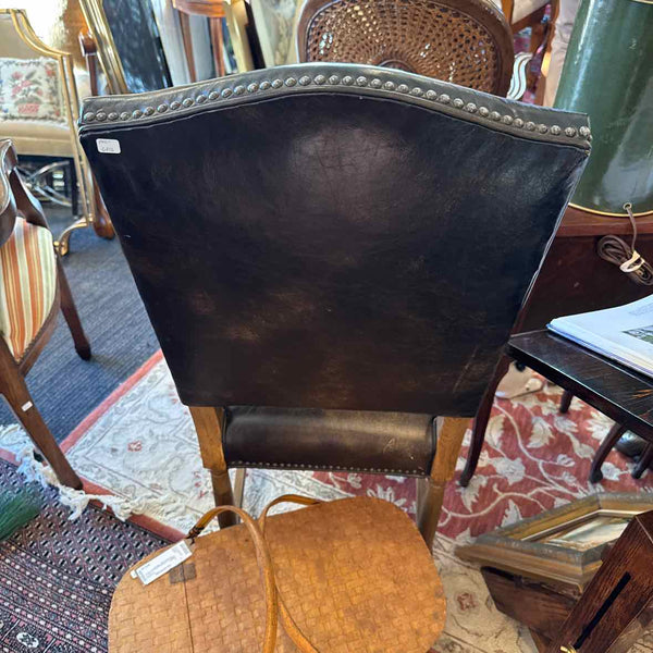 Rustic Leather Side Chair