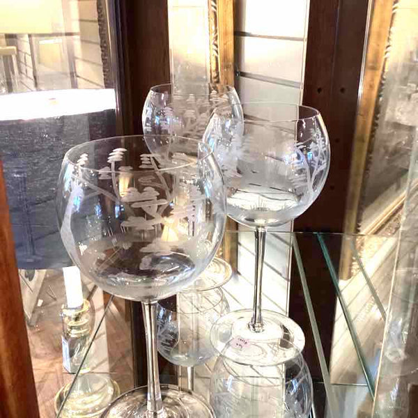 Six Safari Party Wine Glasses