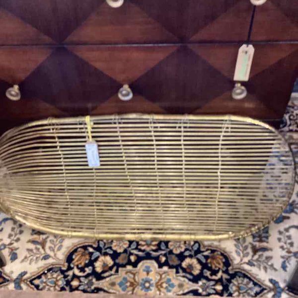 Brass Reed Flat Basket