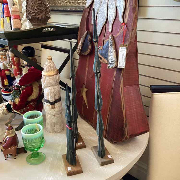 Set Of Three Wooden Trees