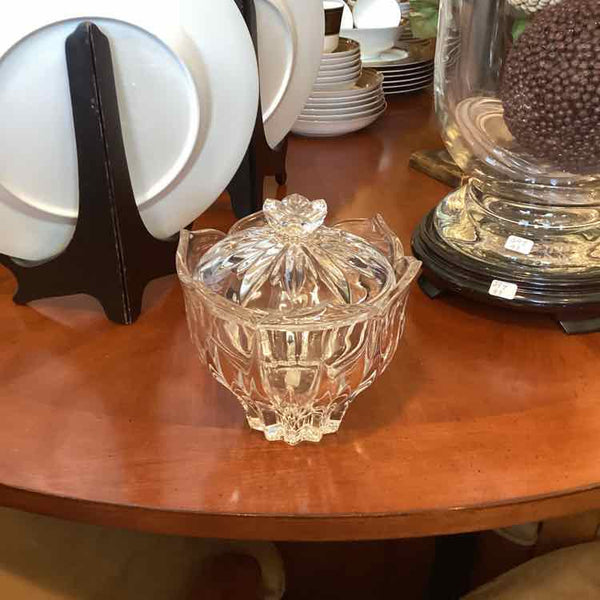 Crystal Tulip Vase with Lid