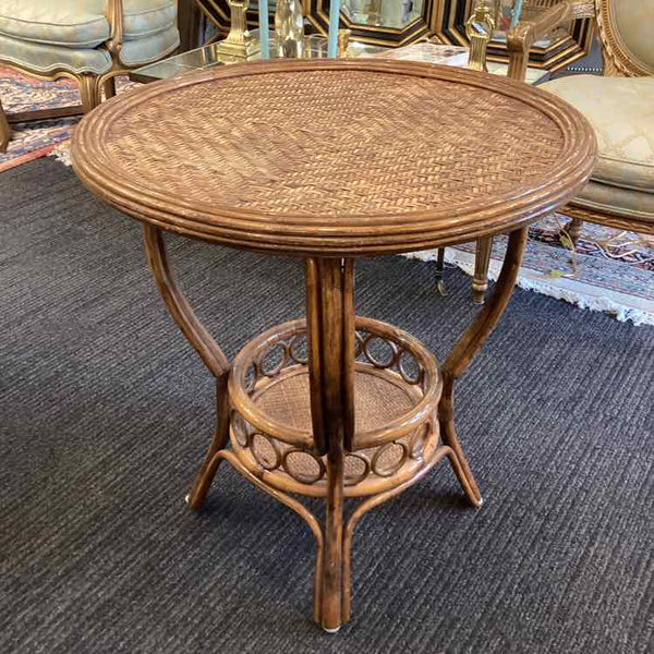 Round Rattan Table