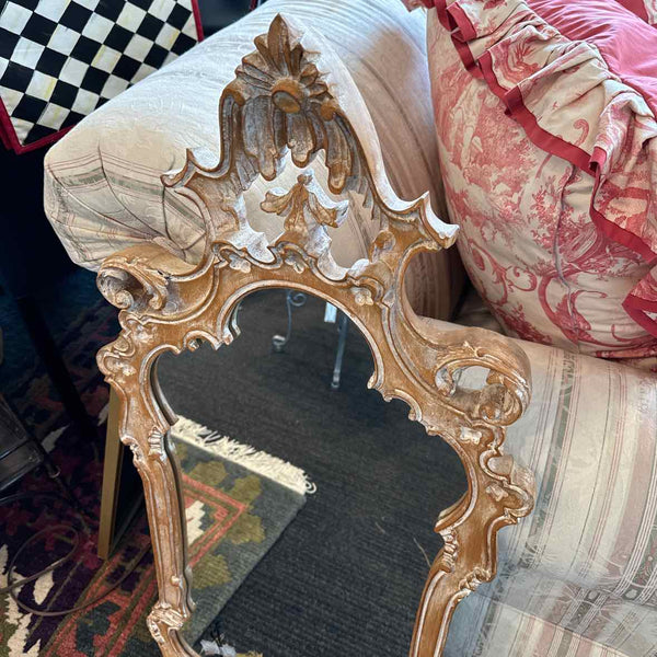 Ornate Distressed French Mirror