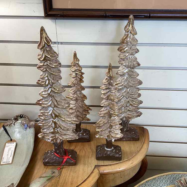 4 Resin Gold Trees