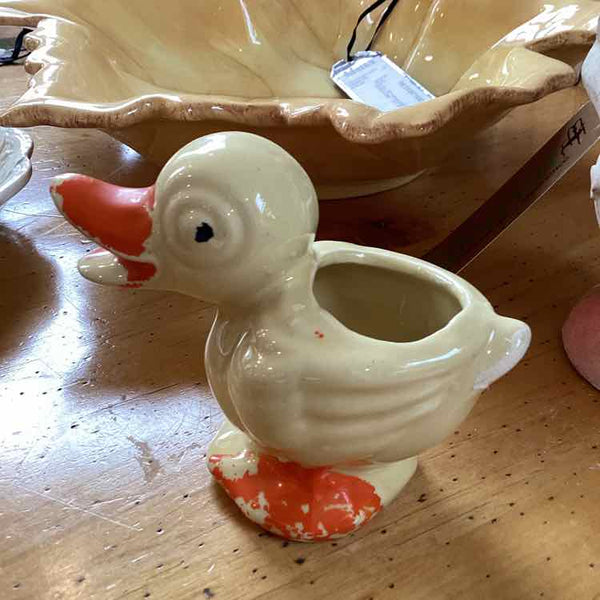 Vintage Yellow/Orange Duckling Planter - As Is