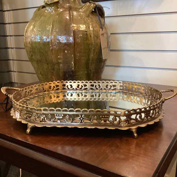 Brass And Mirror Tray