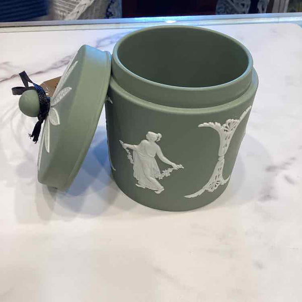 Green Jasperware Trinket Box