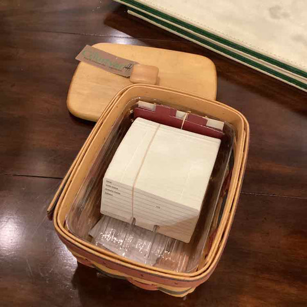 Longaberger Card Basket With Lid