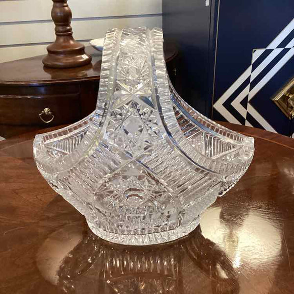 Cut Glass Basket