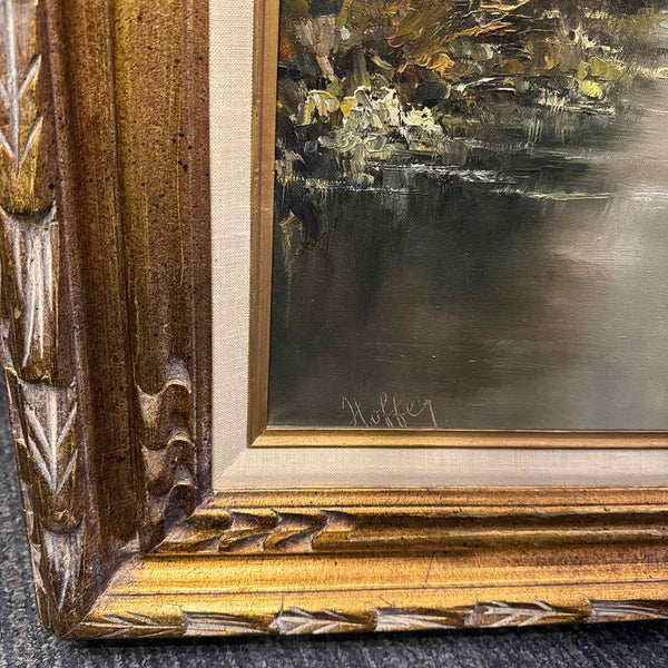 River & Mountain Oil Painting