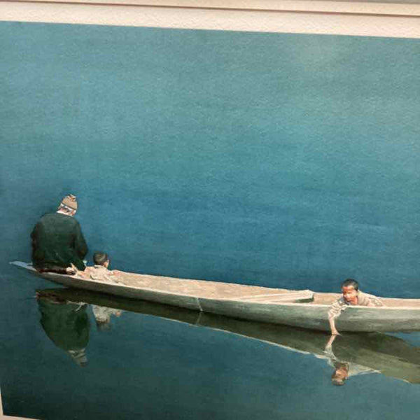 Framed Giclee Print  by Marina Kontorina "With Grandpa"