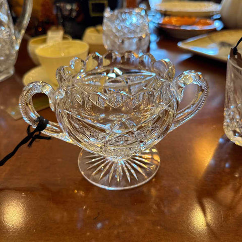 Pressed Glass Sugar Bowl