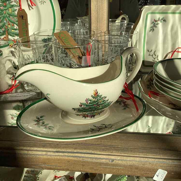 Spode Christmas Gravy Boat & Saucer