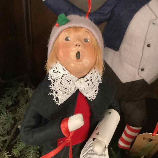 Byer's Choice Boy Caroler with Sheet Music