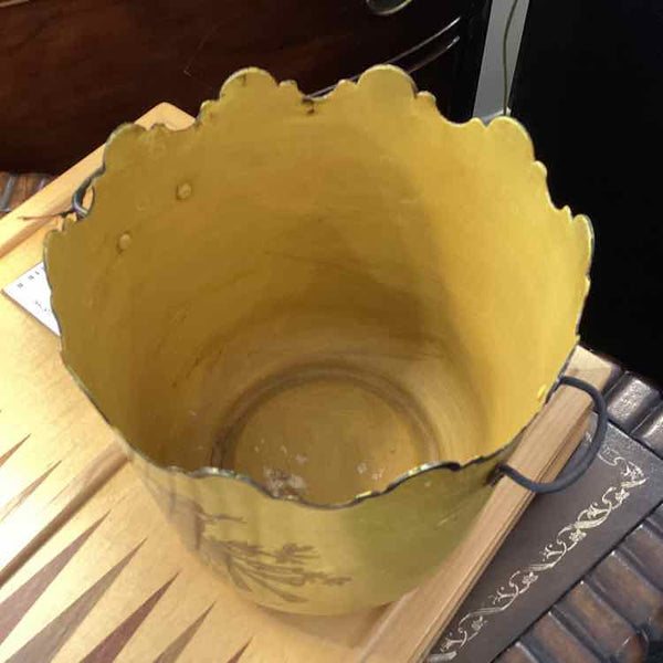 Yellow Tole Planter