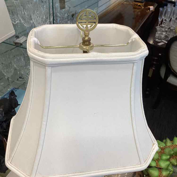Lace Cut Ceramic Ivory Lamp