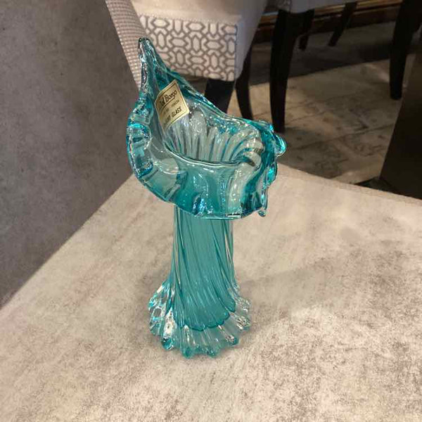 Murano Turquoise Glass Vase
