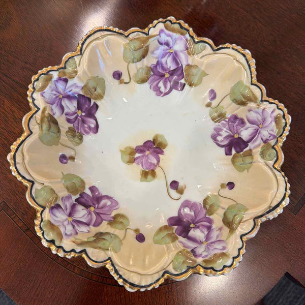 Set of 3 Japanese Violet Bowls, 1 Large, 2 Small