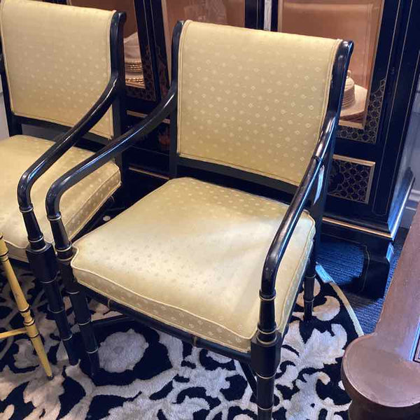Hickory Chair Gold  Chair with Black Frame