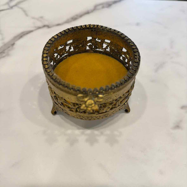 Round Gold Jewelry Box