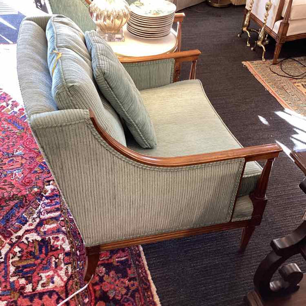 MCM Turquoise Corduroy Chair