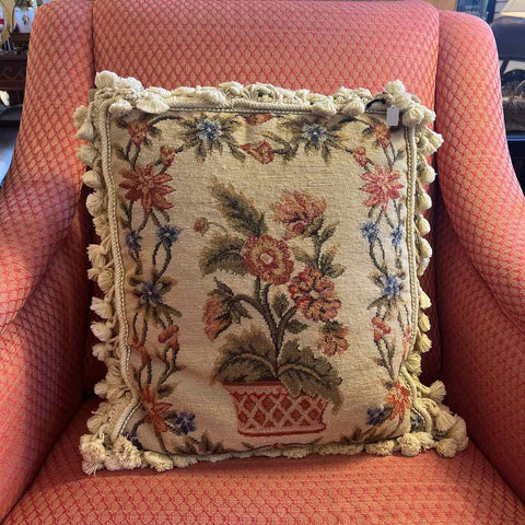 Needlepoint Planter Picture Pillow