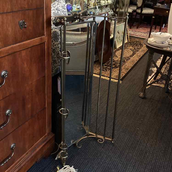 Hanging Glass And Metal Coat Rack