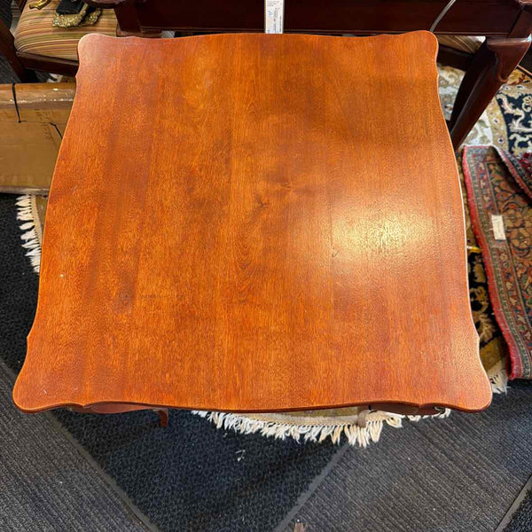 Side Table with Metal Trim