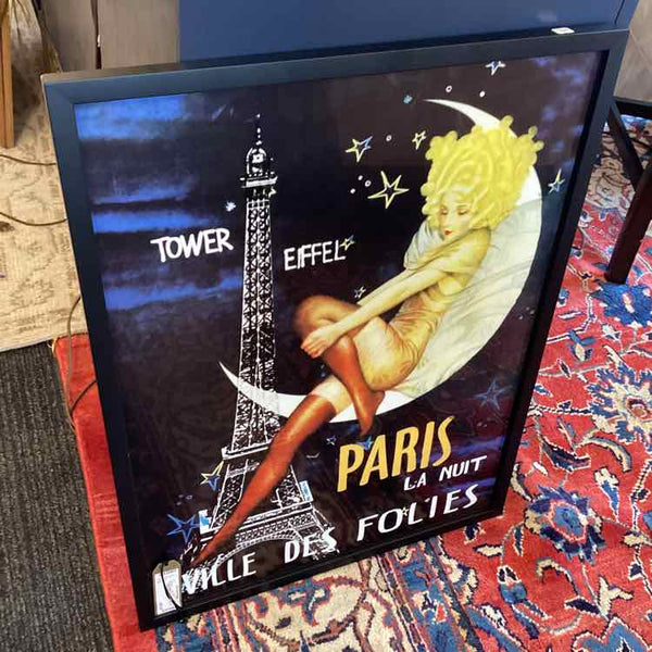 Framed "Paris Moon" Poster