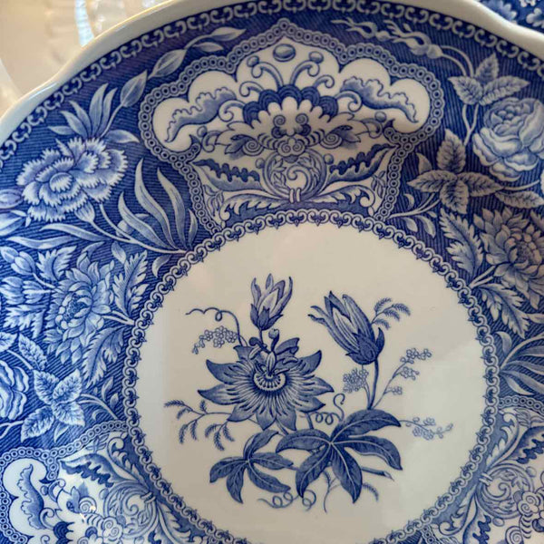 Blue And White Spode Floral Plate