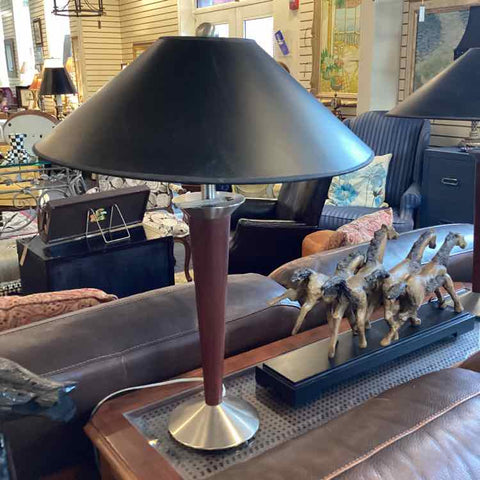 Silver Base/Wood Lamp
