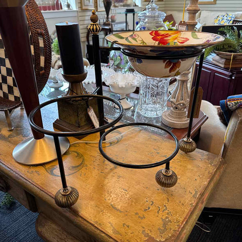 McKenzie-Childs 3 Tiered Plate Holder