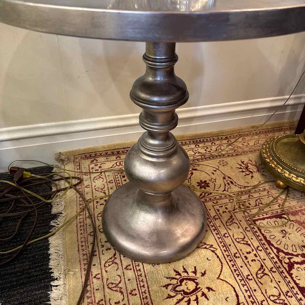 Silver Pedestal Table